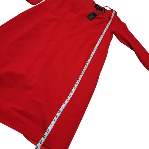 Jason Wu X Eloquii sweetheart fitted red midi dress formal - Picture 3 of 9